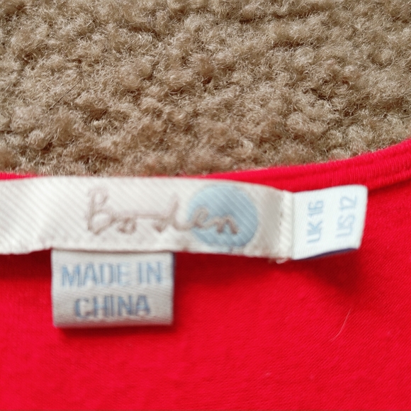 Boden Front Knot Long sleeve shirt Pink size 12 - Picture 3 of 6